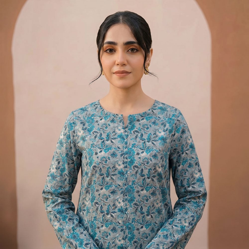 2 Piece Premium Lawn Unstitched Suit (Kurta & Trouser) LC-5013