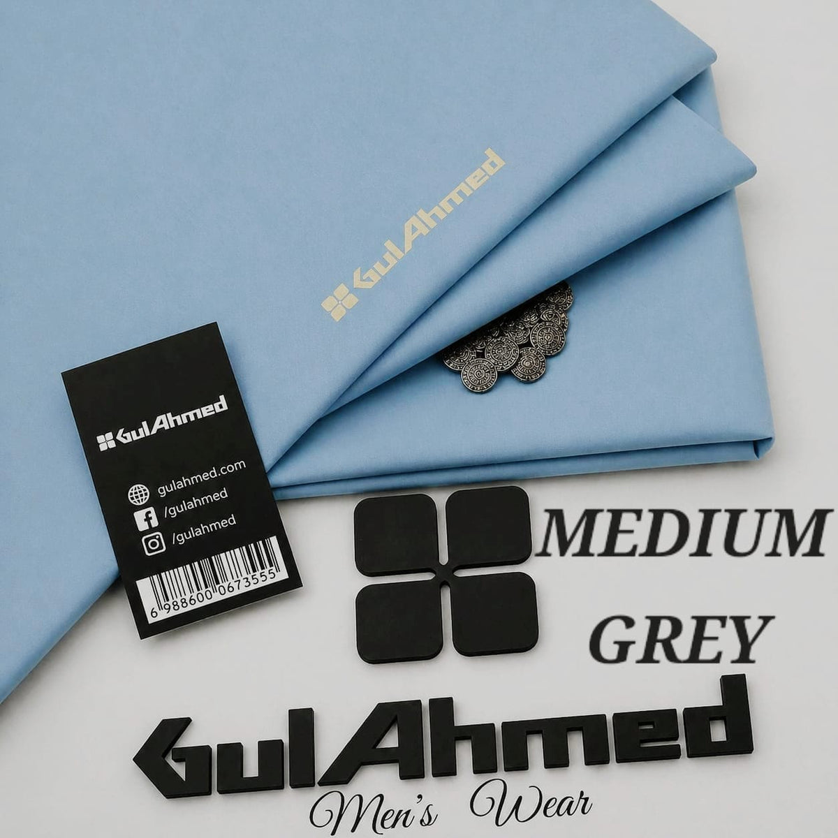Gull Ahmed Cotton | Mid Grey