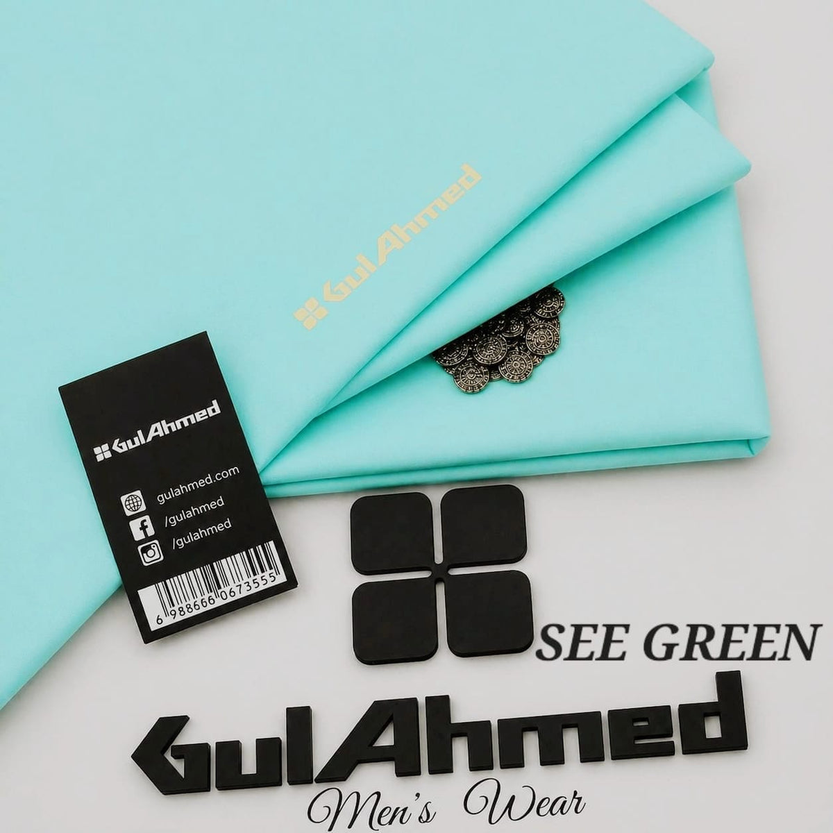 Gull Ahmed Cotton | Sea Green