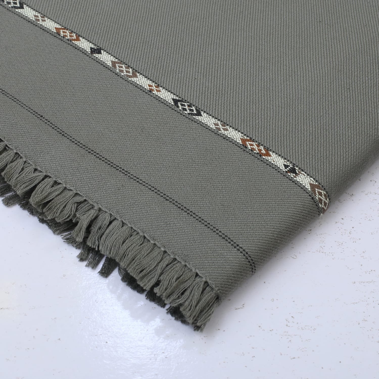 Swati Woolen Shawl Silver Grey - Faisalbad Fabrics
